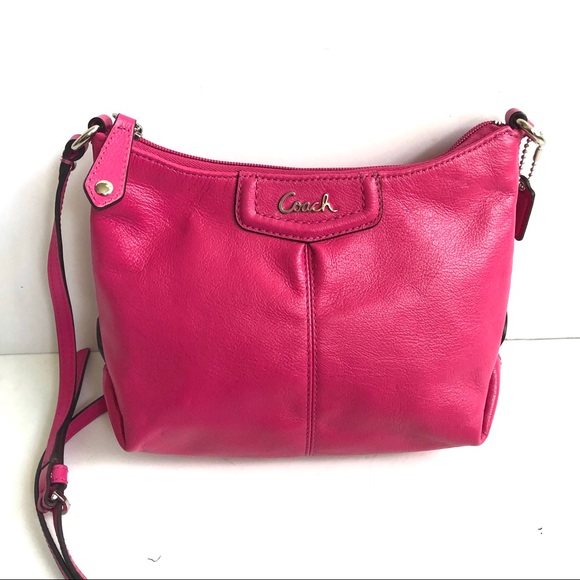 Coach Handbags - NEW COACH HOT PINK LEATHER CROSSBODY